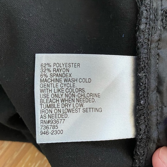 Worthington Modern Fit Black Pants Size 18W - Picture 3 of 6